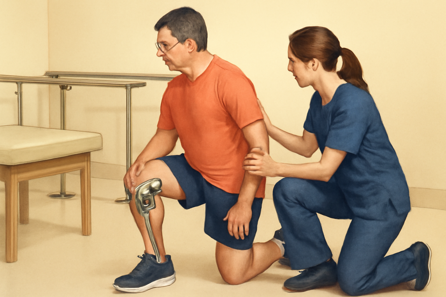 Arrodillarse con prótesis de rodilla