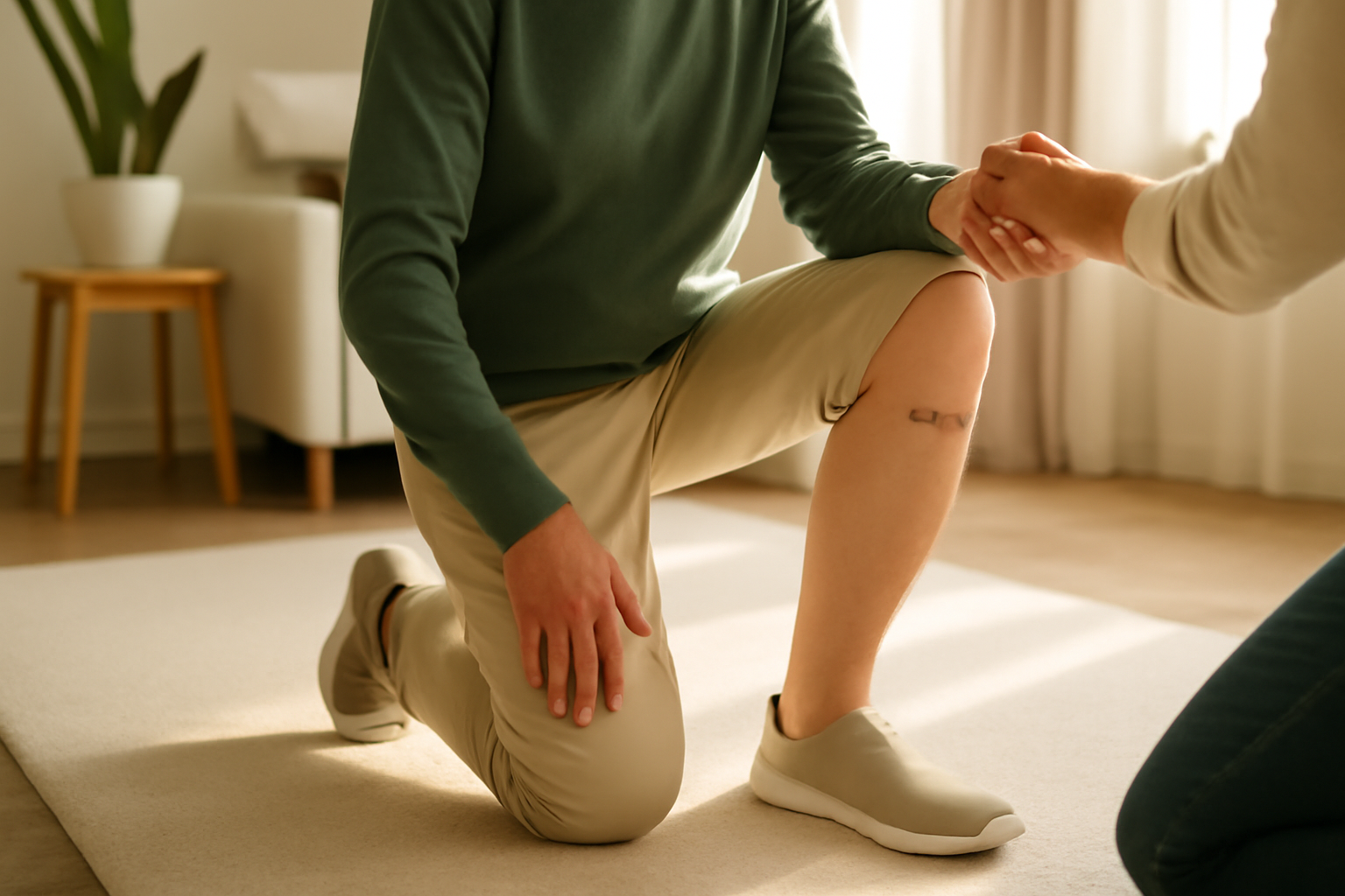 Adaptaciones para arrodillarse con prótesis de rodilla