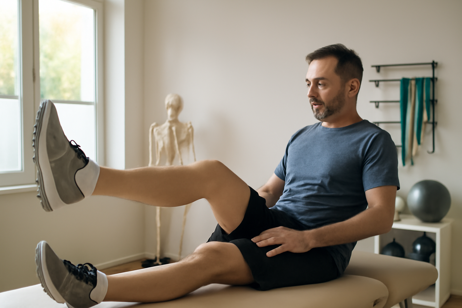 Bicicleta estática después de prótesis de rodilla