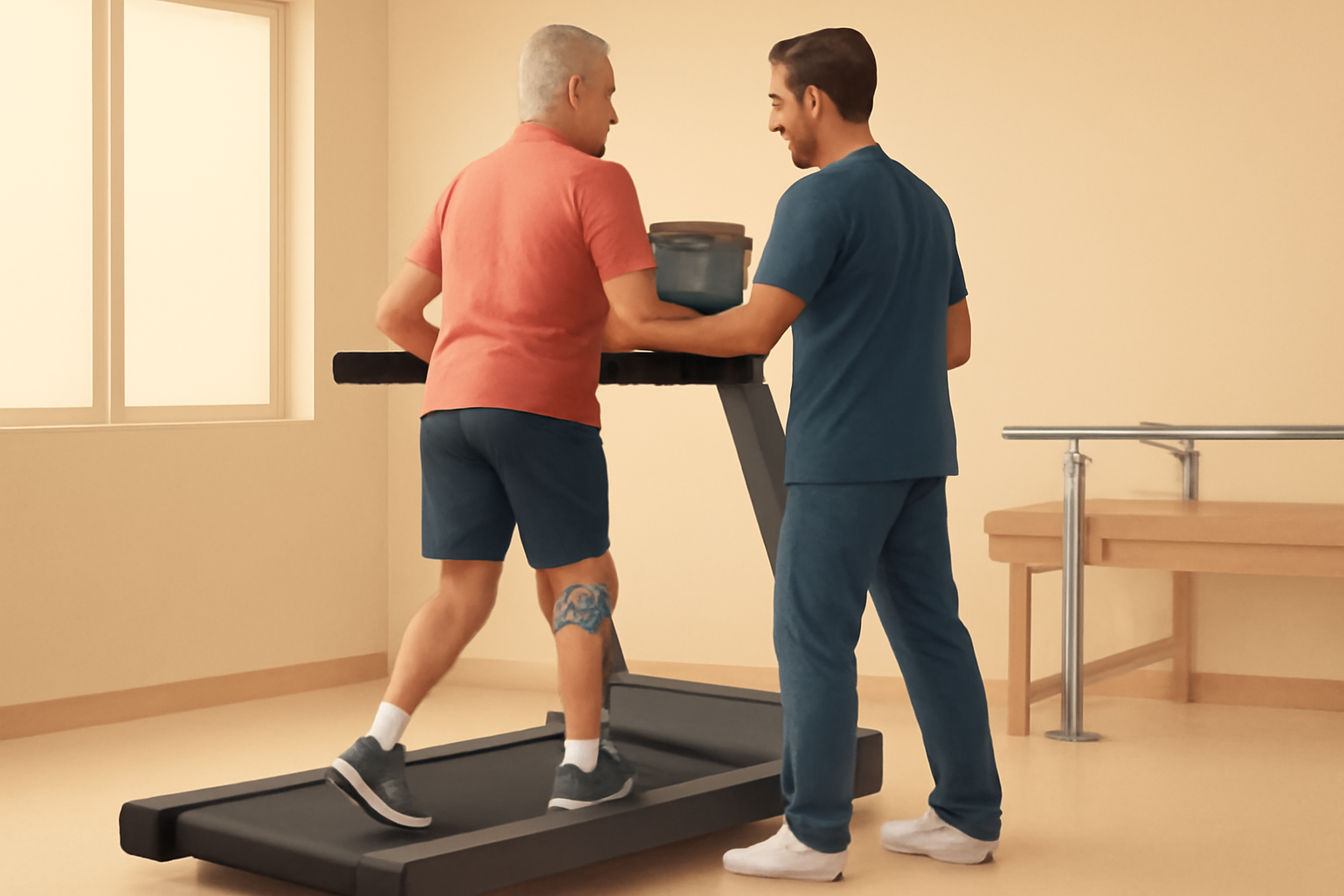 Programa de cinta de caminar tras prótesis de rodilla
