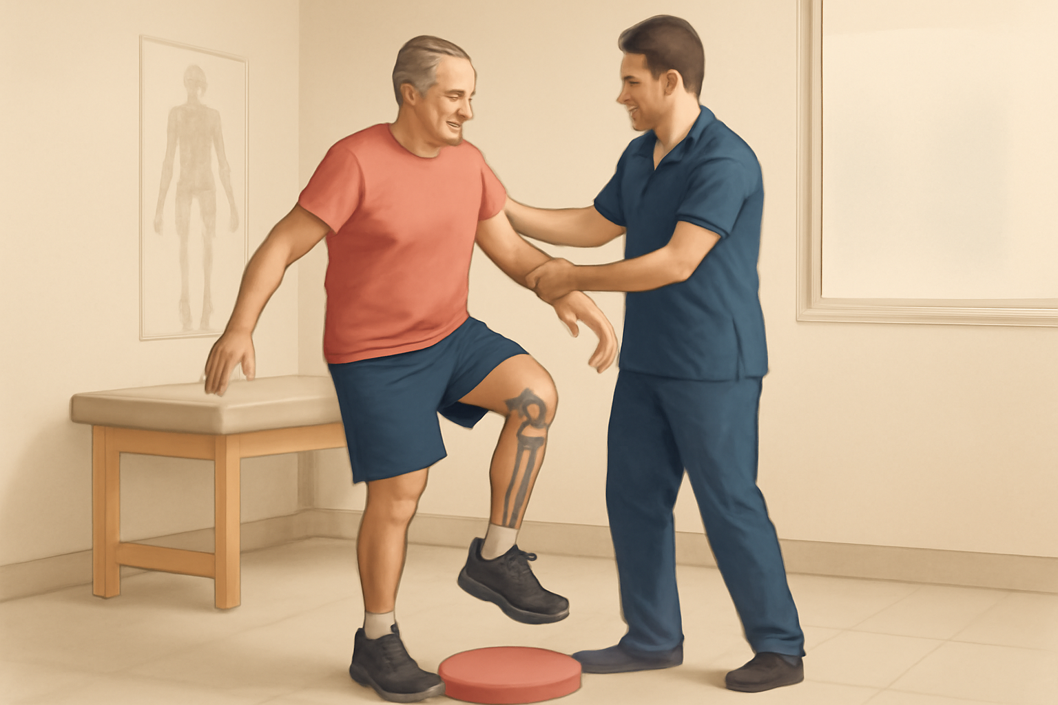 Ejercicios de equilibrio después de prótesis de rodilla