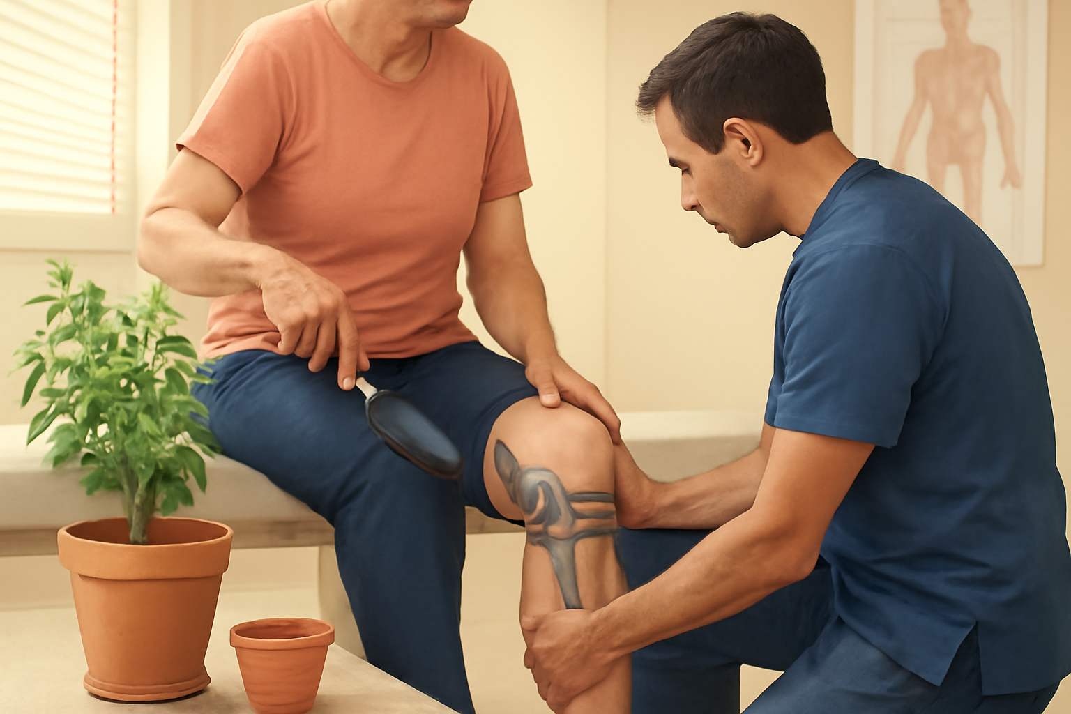 Jardinería con prótesis de rodilla