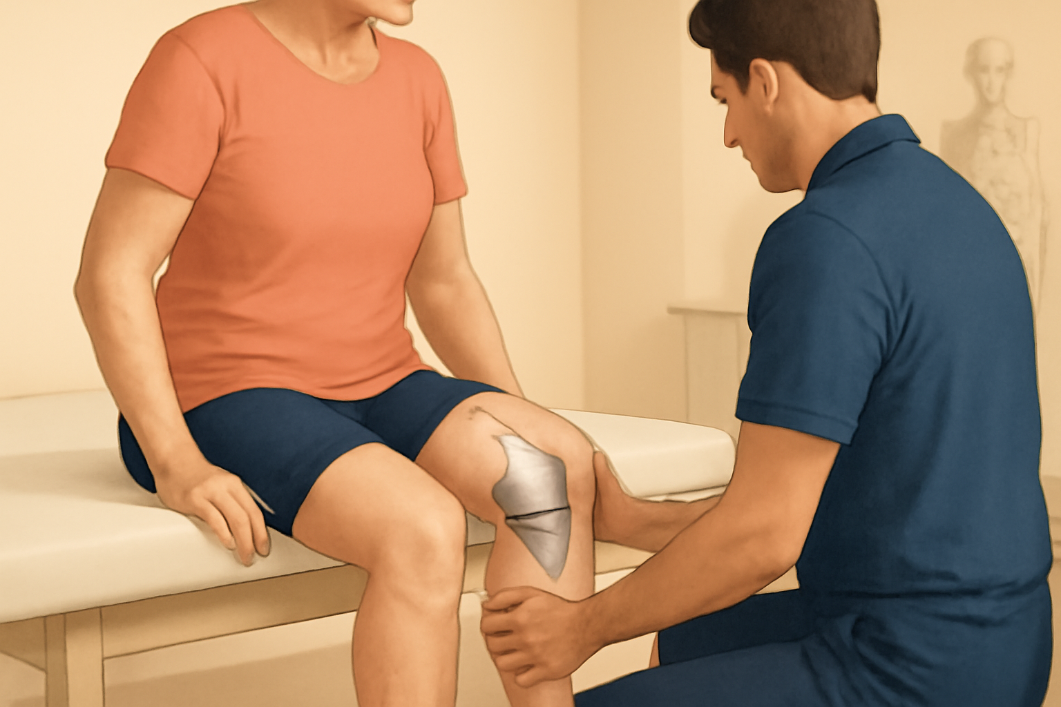 Puntos y grapas de prótesis de rodilla: cuándo quitar