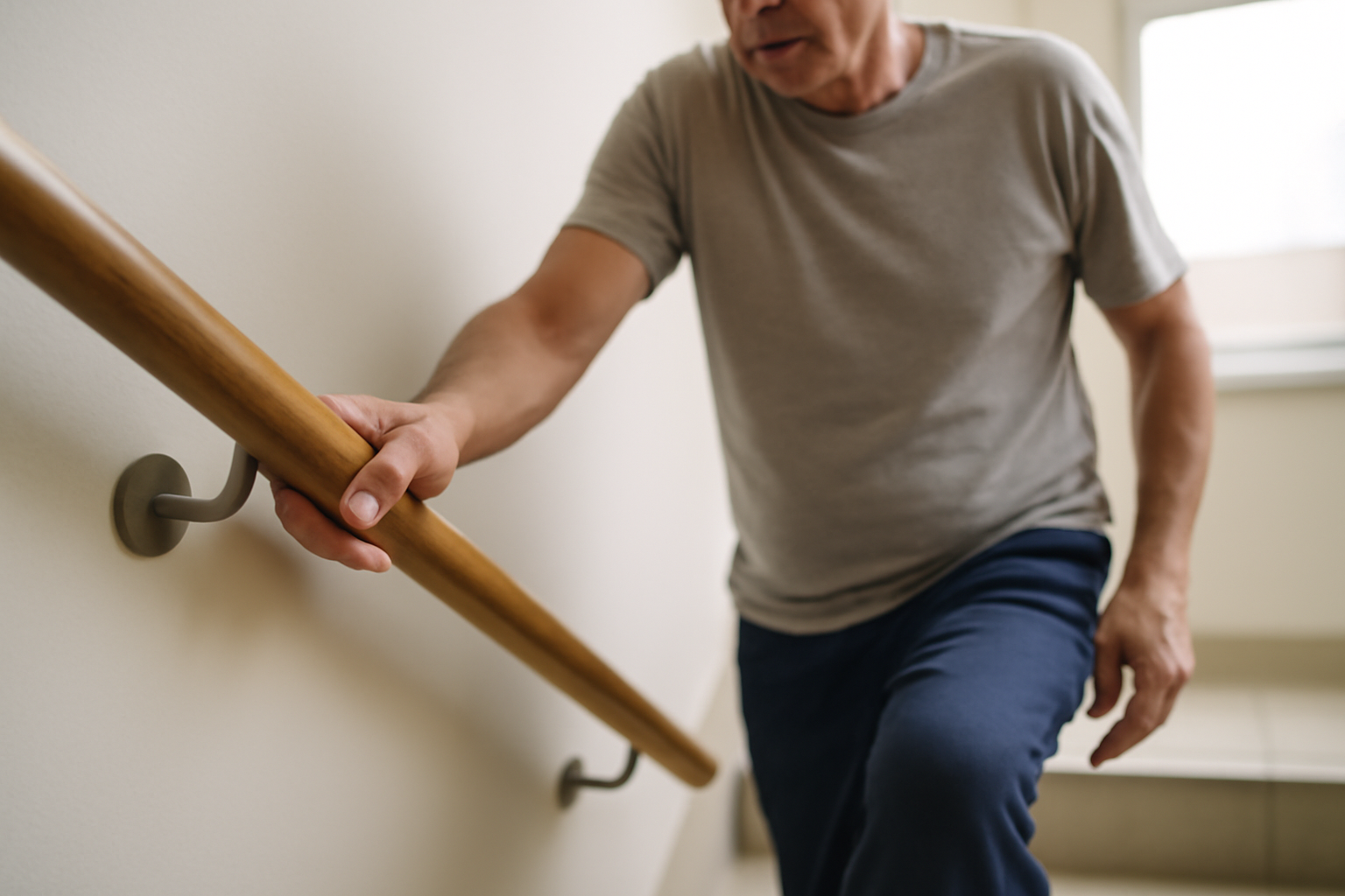 Subir y bajar escaleras con prótesis de rodilla
