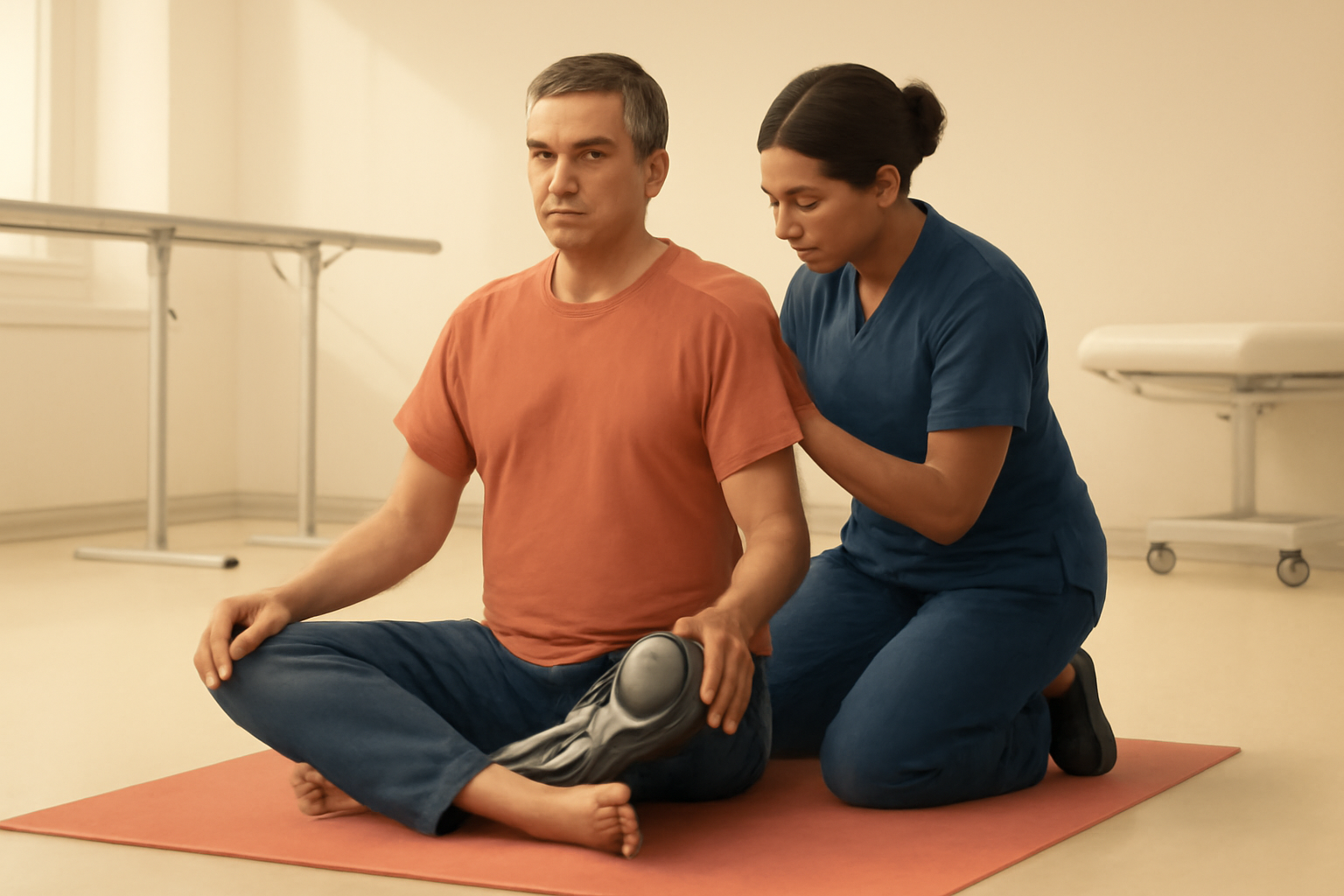 Yoga después de prótesis de rodilla: posturas seguras