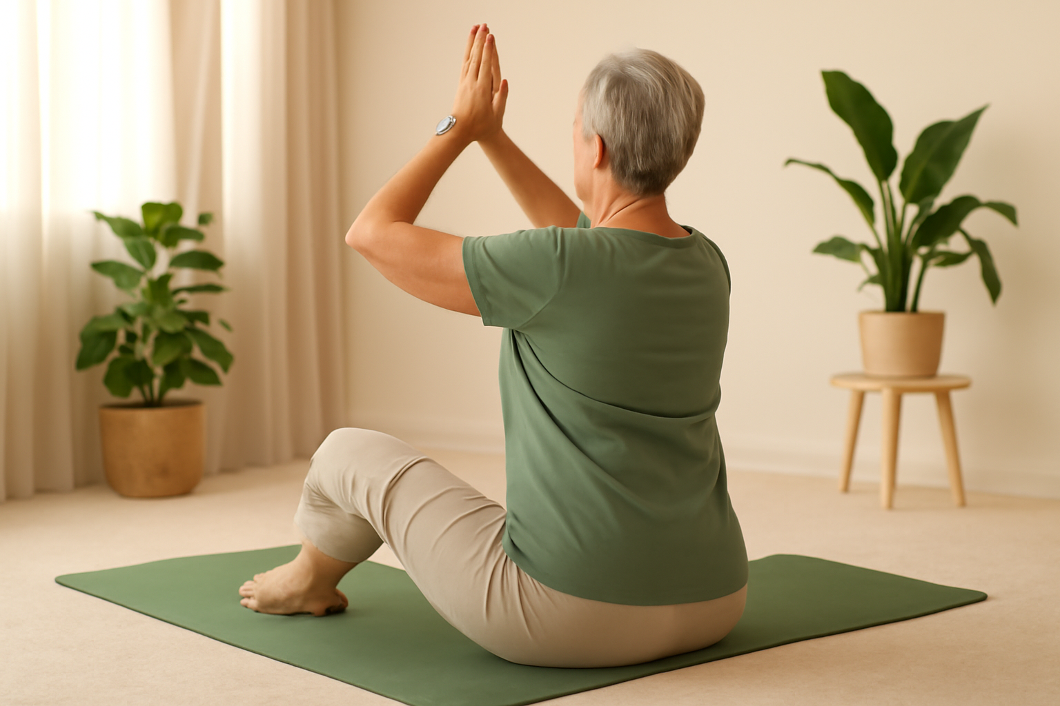 Adaptaciones de yoga para pacientes con prótesis de rodilla